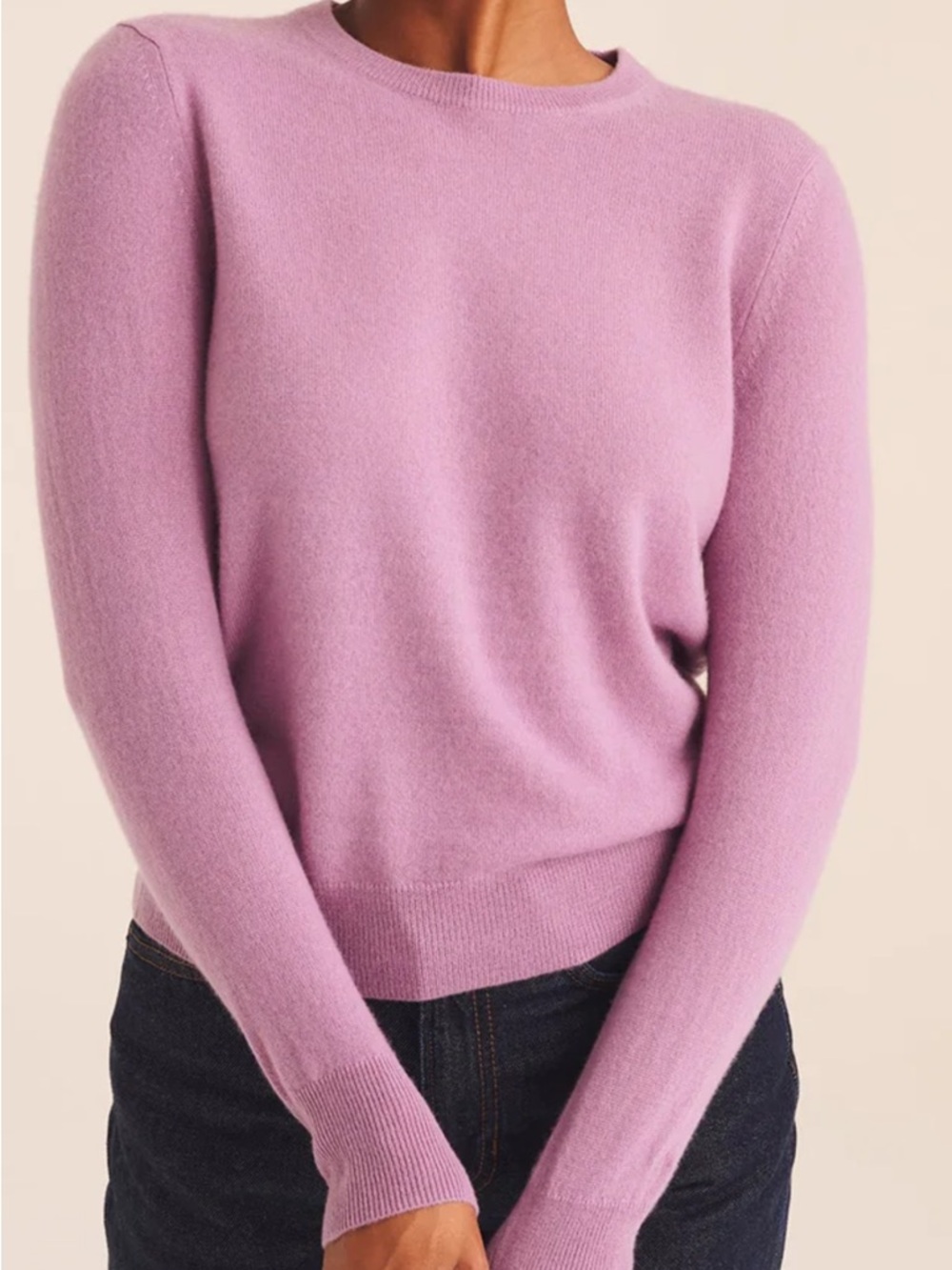 NAADAM Lavender Cashmere Sweater - Soft Purple Hue